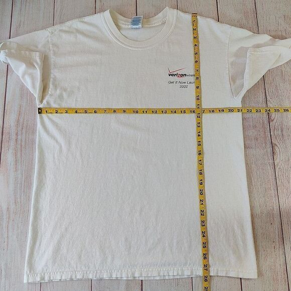 Vintage 2002 Verizon "do you get it now?" white company tee L - Picture 6 of 9